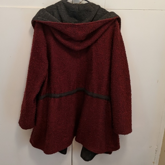 Free people swing coat in wine/berry - Picture 4 of 4
